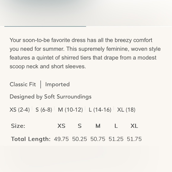 Kara Dress Soft Surroundings XL - Picture 6 of 16